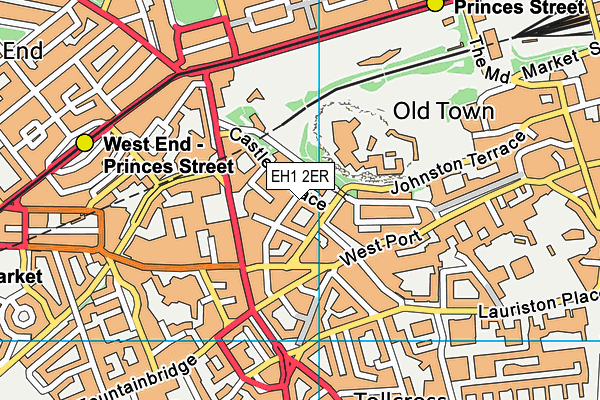 EH1 2ER map - OS VectorMap District (Ordnance Survey) EH1 2ER map - OS VectorMap District (Ordnance Survey)