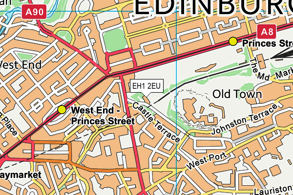 EH1 2EU map - OS VectorMap District (Ordnance Survey) EH1 2EU map - OS VectorMap District (Ordnance Survey)
