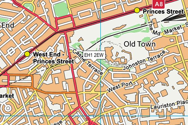 EH1 2EW map - OS VectorMap District (Ordnance Survey) EH1 2EW map - OS VectorMap District (Ordnance Survey)
