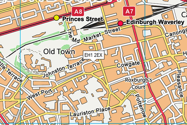 EH1 2EX map - OS VectorMap District (Ordnance Survey) EH1 2EX map - OS VectorMap District (Ordnance Survey)