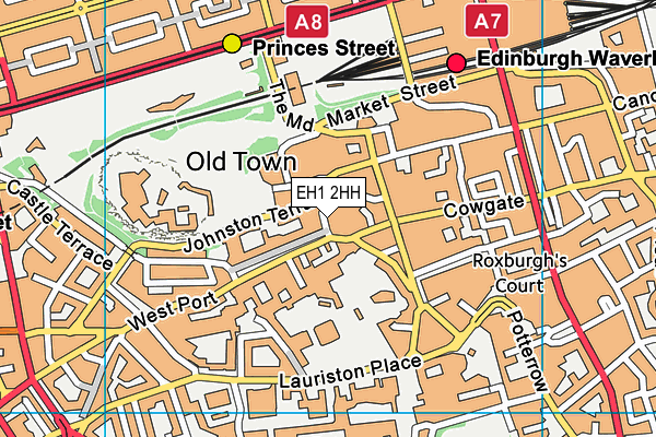 EH1 2HH map - OS VectorMap District (Ordnance Survey) EH1 2HH map - OS VectorMap District (Ordnance Survey)