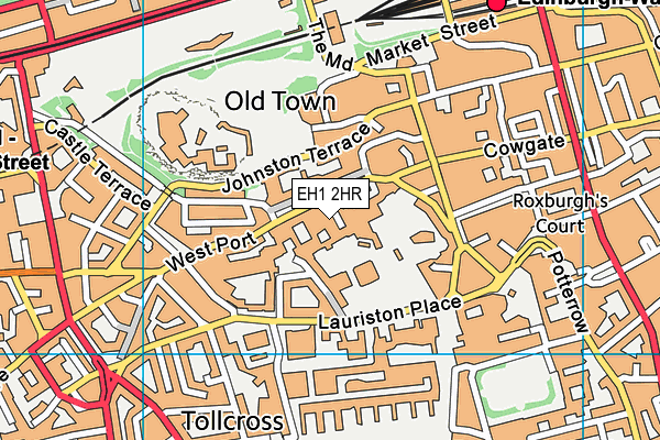 EH1 2HR map - OS VectorMap District (Ordnance Survey) EH1 2HR map - OS VectorMap District (Ordnance Survey)