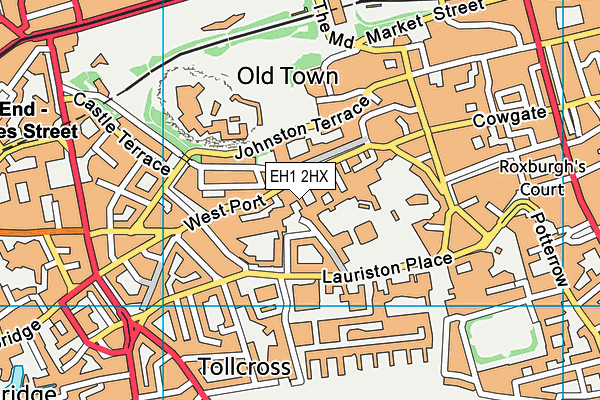EH1 2HX map - OS VectorMap District (Ordnance Survey) EH1 2HX map - OS VectorMap District (Ordnance Survey)