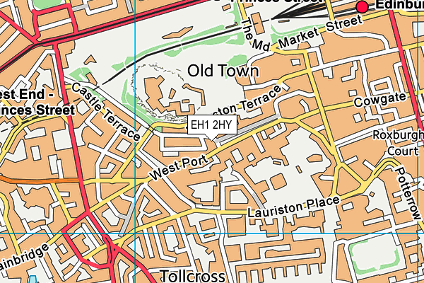 EH1 2HY map - OS VectorMap District (Ordnance Survey) EH1 2HY map - OS VectorMap District (Ordnance Survey)