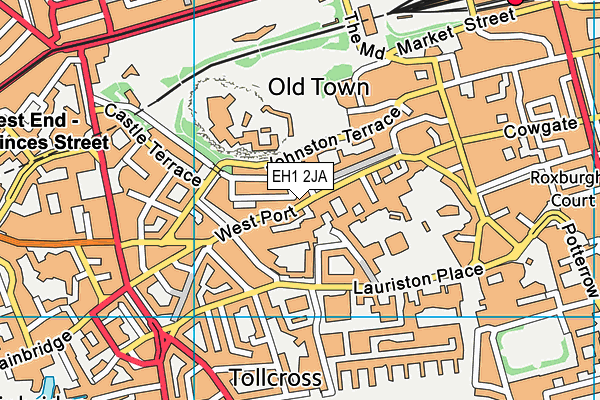 EH1 2JA map - OS VectorMap District (Ordnance Survey) EH1 2JA map - OS VectorMap District (Ordnance Survey)
