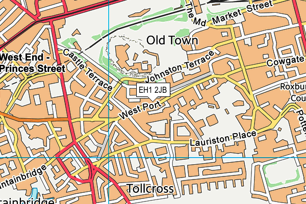 EH1 2JB map - OS VectorMap District (Ordnance Survey) EH1 2JB map - OS VectorMap District (Ordnance Survey)