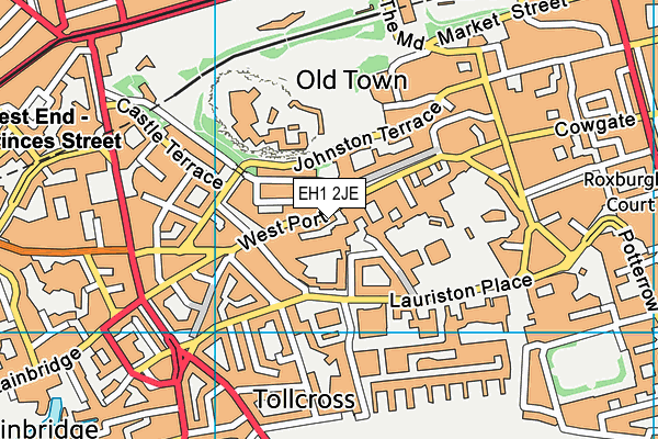 EH1 2JE map - OS VectorMap District (Ordnance Survey) EH1 2JE map - OS VectorMap District (Ordnance Survey)
