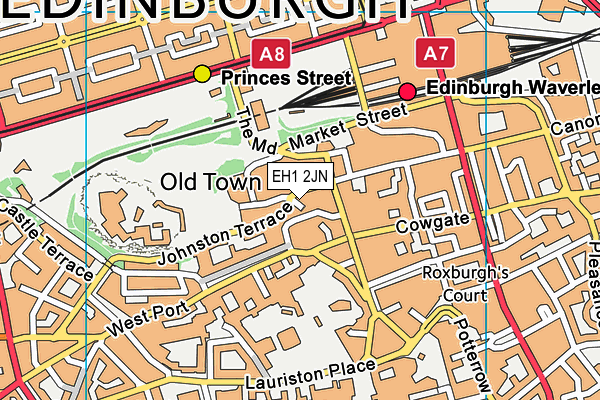 EH1 2JN map - OS VectorMap District (Ordnance Survey) EH1 2JN map - OS VectorMap District (Ordnance Survey)