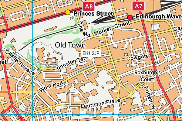 EH1 2JP map - OS VectorMap District (Ordnance Survey) EH1 2JP map - OS VectorMap District (Ordnance Survey)