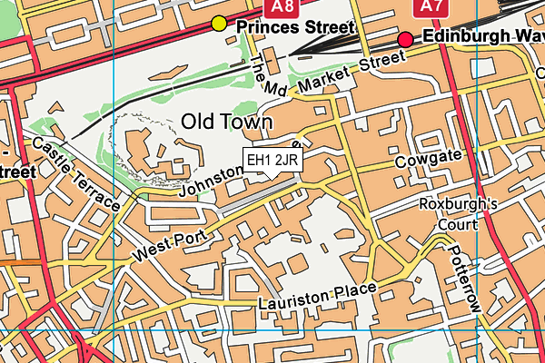 EH1 2JR map - OS VectorMap District (Ordnance Survey) EH1 2JR map - OS VectorMap District (Ordnance Survey)
