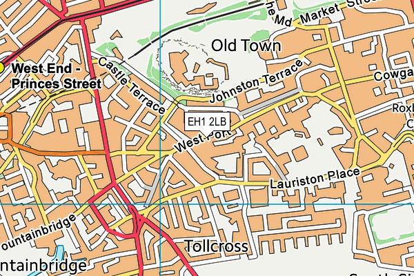 EH1 2LB map - OS VectorMap District (Ordnance Survey) EH1 2LB map - OS VectorMap District (Ordnance Survey)