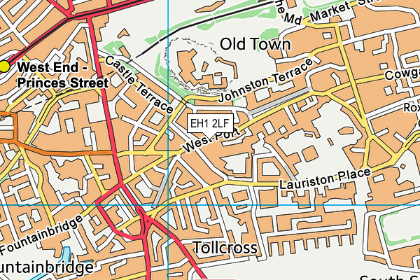 EH1 2LF map - OS VectorMap District (Ordnance Survey) EH1 2LF map - OS VectorMap District (Ordnance Survey)