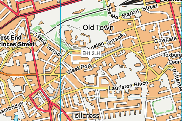 EH1 2LH map - OS VectorMap District (Ordnance Survey) EH1 2LH map - OS VectorMap District (Ordnance Survey)