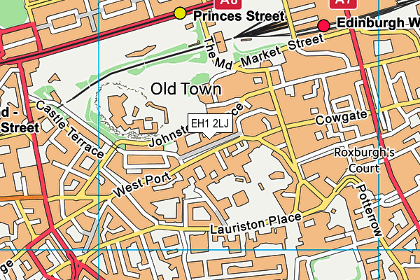EH1 2LJ map - OS VectorMap District (Ordnance Survey) EH1 2LJ map - OS VectorMap District (Ordnance Survey)