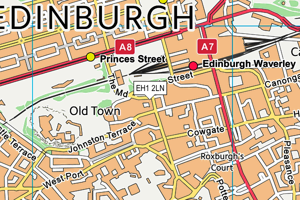 EH1 2LN map - OS VectorMap District (Ordnance Survey) EH1 2LN map - OS VectorMap District (Ordnance Survey)