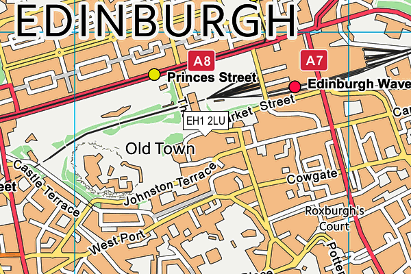 EH1 2LU map - OS VectorMap District (Ordnance Survey) EH1 2LU map - OS VectorMap District (Ordnance Survey)