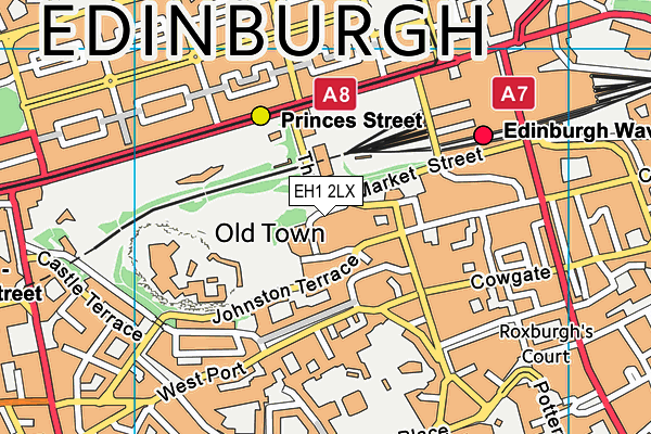 EH1 2LX map - OS VectorMap District (Ordnance Survey) EH1 2LX map - OS VectorMap District (Ordnance Survey)