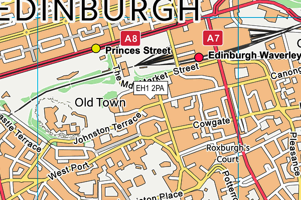 EH1 2PA map - OS VectorMap District (Ordnance Survey) EH1 2PA map - OS VectorMap District (Ordnance Survey)