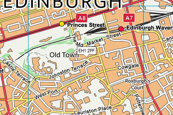 EH1 2PF map - OS VectorMap District (Ordnance Survey) EH1 2PF map - OS VectorMap District (Ordnance Survey)
