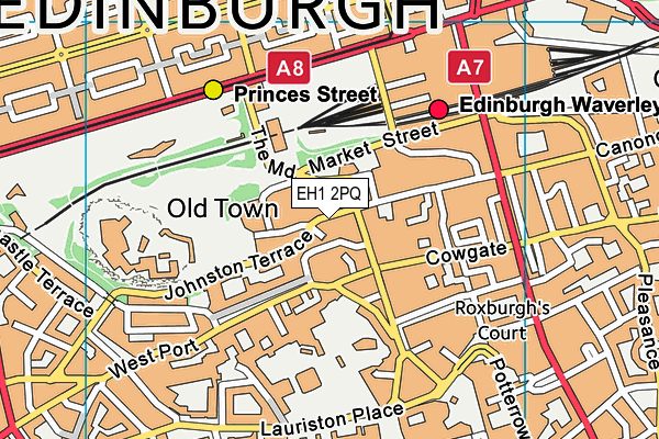 EH1 2PQ map - OS VectorMap District (Ordnance Survey) EH1 2PQ map - OS VectorMap District (Ordnance Survey)
