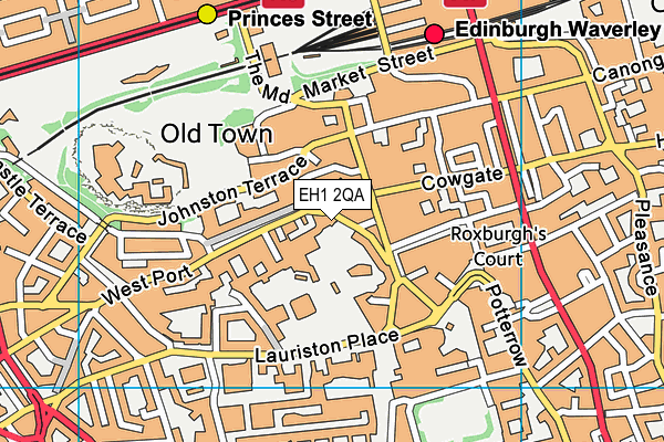 EH1 2QA map - OS VectorMap District (Ordnance Survey) EH1 2QA map - OS VectorMap District (Ordnance Survey)
