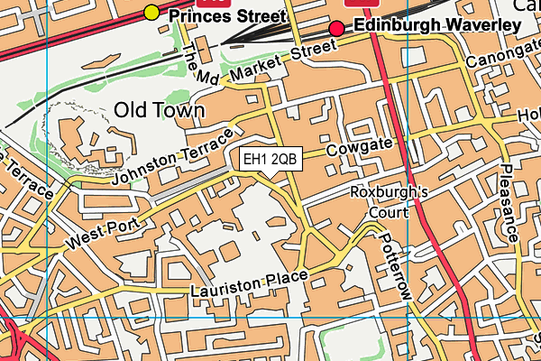 EH1 2QB map - OS VectorMap District (Ordnance Survey) EH1 2QB map - OS VectorMap District (Ordnance Survey)