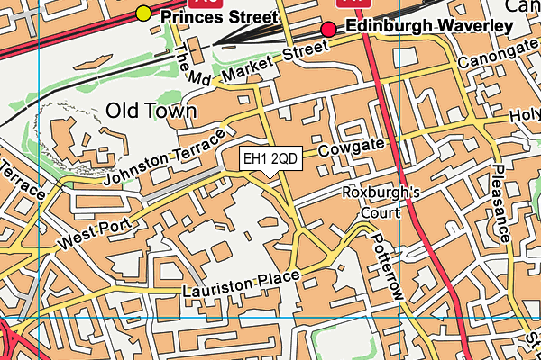 EH1 2QD map - OS VectorMap District (Ordnance Survey) EH1 2QD map - OS VectorMap District (Ordnance Survey)