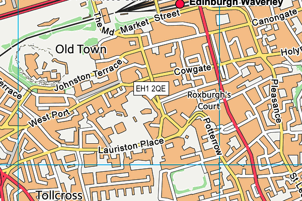 EH1 2QE map - OS VectorMap District (Ordnance Survey) EH1 2QE map - OS VectorMap District (Ordnance Survey)