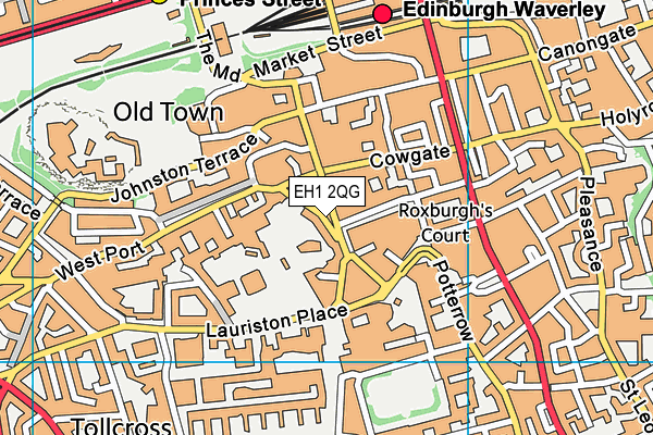 EH1 2QG map - OS VectorMap District (Ordnance Survey) EH1 2QG map - OS VectorMap District (Ordnance Survey)