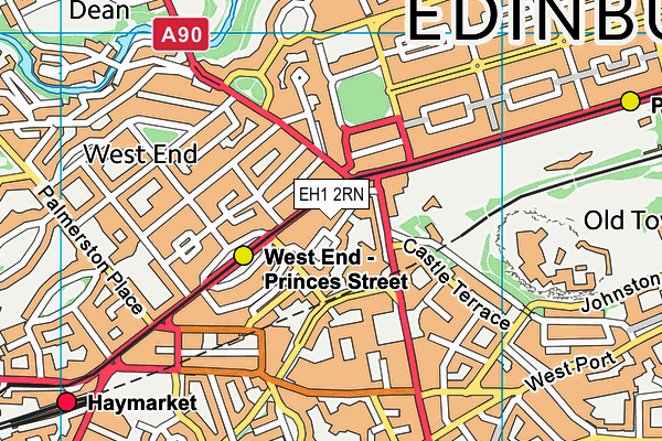 EH1 2RN map - OS VectorMap District (Ordnance Survey) EH1 2RN map - OS VectorMap District (Ordnance Survey)