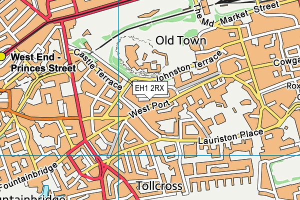 EH1 2RX map - OS VectorMap District (Ordnance Survey) EH1 2RX map - OS VectorMap District (Ordnance Survey)
