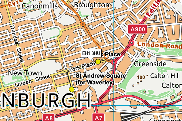 EH1 3HU map - OS VectorMap District (Ordnance Survey)