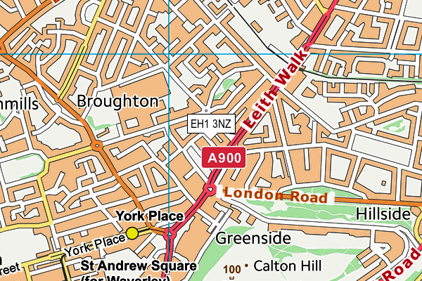 EH1 3NZ map - OS VectorMap District (Ordnance Survey)