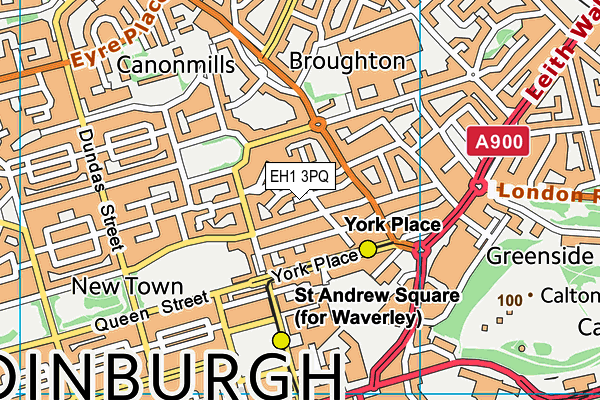 EH1 3PQ map - OS VectorMap District (Ordnance Survey) EH1 3PQ map - OS VectorMap District (Ordnance Survey)