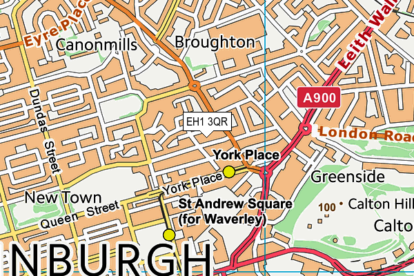 EH1 3QR map - OS VectorMap District (Ordnance Survey) EH1 3QR map - OS VectorMap District (Ordnance Survey)