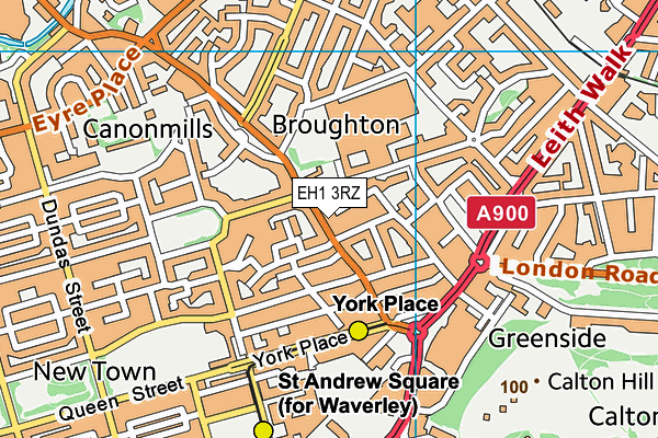 EH1 3RZ map - OS VectorMap District (Ordnance Survey) EH1 3RZ map - OS VectorMap District (Ordnance Survey)