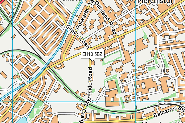 EH10 5BZ map - OS VectorMap District (Ordnance Survey) EH10 5BZ map - OS VectorMap District (Ordnance Survey)
