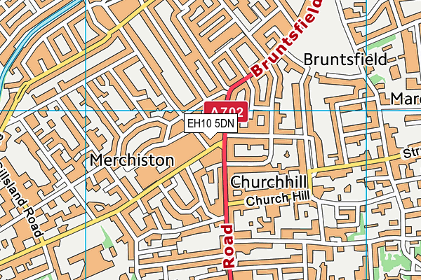 EH10 5DN map - OS VectorMap District (Ordnance Survey)