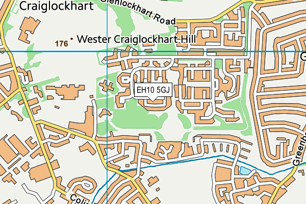 EH10 5GJ map - OS VectorMap District (Ordnance Survey) EH10 5GJ map - OS VectorMap District (Ordnance Survey)