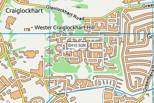 EH10 5GN map - OS VectorMap District (Ordnance Survey) EH10 5GN map - OS VectorMap District (Ordnance Survey)