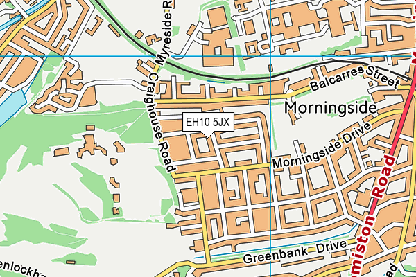 EH10 5JX map - OS VectorMap District (Ordnance Survey) EH10 5JX map - OS VectorMap District (Ordnance Survey)