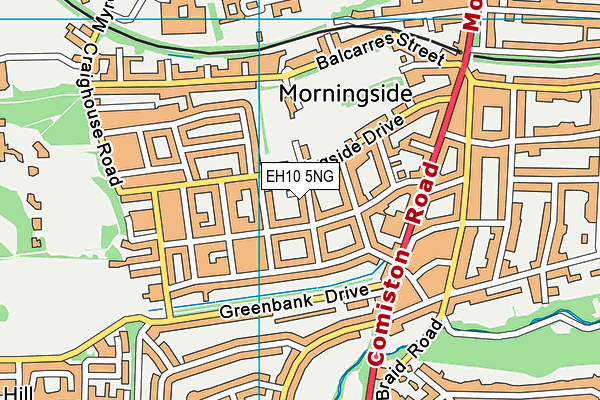 EH10 5NG map - OS VectorMap District (Ordnance Survey) EH10 5NG map - OS VectorMap District (Ordnance Survey)
