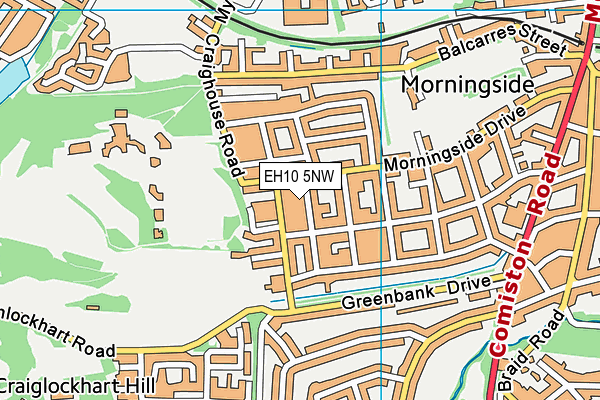 EH10 5NW map - OS VectorMap District (Ordnance Survey) EH10 5NW map - OS VectorMap District (Ordnance Survey)