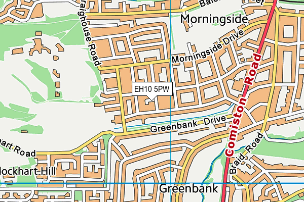 EH10 5PW map - OS VectorMap District (Ordnance Survey) EH10 5PW map - OS VectorMap District (Ordnance Survey)