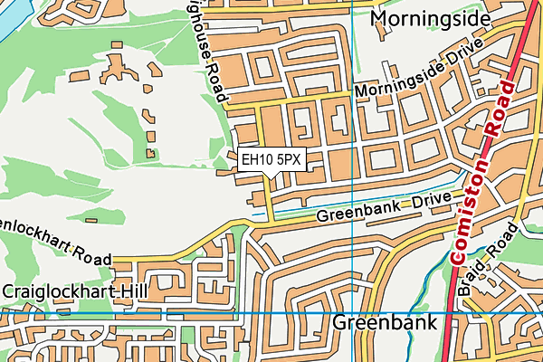 EH10 5PX map - OS VectorMap District (Ordnance Survey) EH10 5PX map - OS VectorMap District (Ordnance Survey)