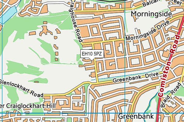 EH10 5PZ map - OS VectorMap District (Ordnance Survey) EH10 5PZ map - OS VectorMap District (Ordnance Survey)