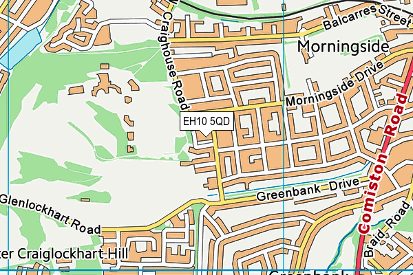 EH10 5QD map - OS VectorMap District (Ordnance Survey) EH10 5QD map - OS VectorMap District (Ordnance Survey)