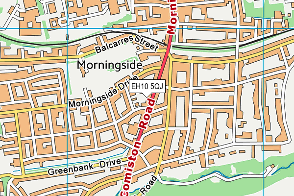 EH10 5QJ map - OS VectorMap District (Ordnance Survey) EH10 5QJ map - OS VectorMap District (Ordnance Survey)