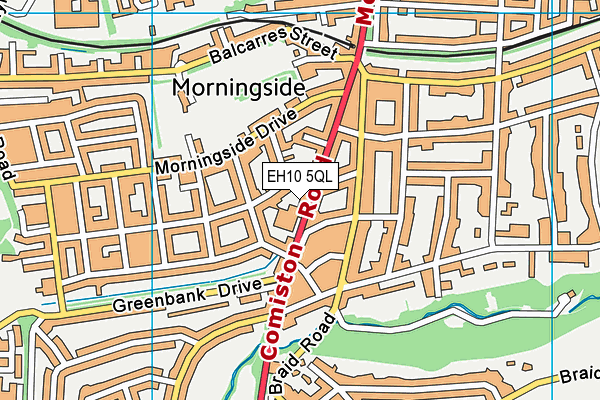 EH10 5QL map - OS VectorMap District (Ordnance Survey) EH10 5QL map - OS VectorMap District (Ordnance Survey)