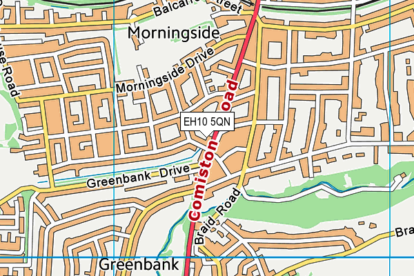 EH10 5QN map - OS VectorMap District (Ordnance Survey) EH10 5QN map - OS VectorMap District (Ordnance Survey)